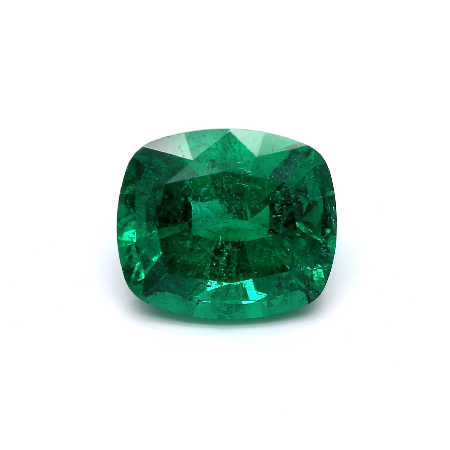 3.12 ct. Cushion Emerald ICA Minor