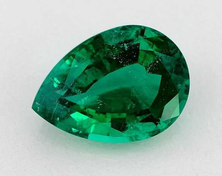 2.79 ct. Pear Shape Emerald ICA Minor