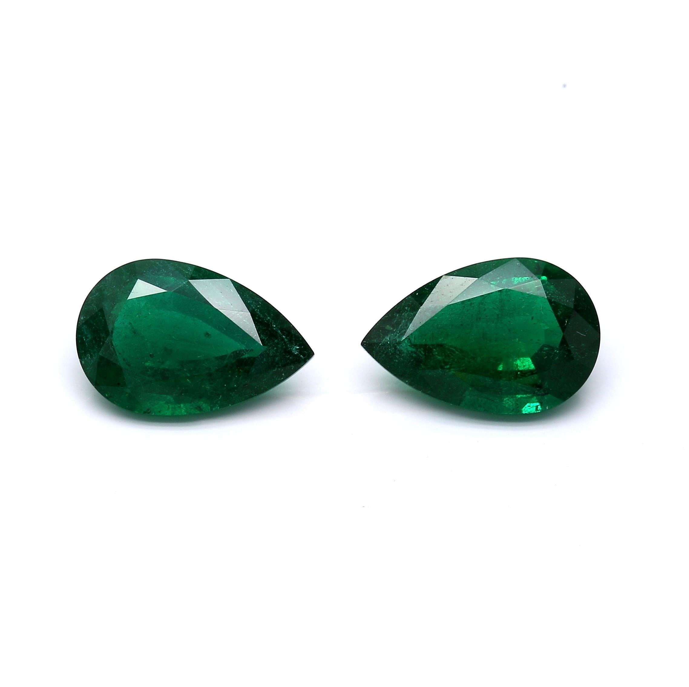 3.73 ct. Pear Shape Emerald AGL No Oil