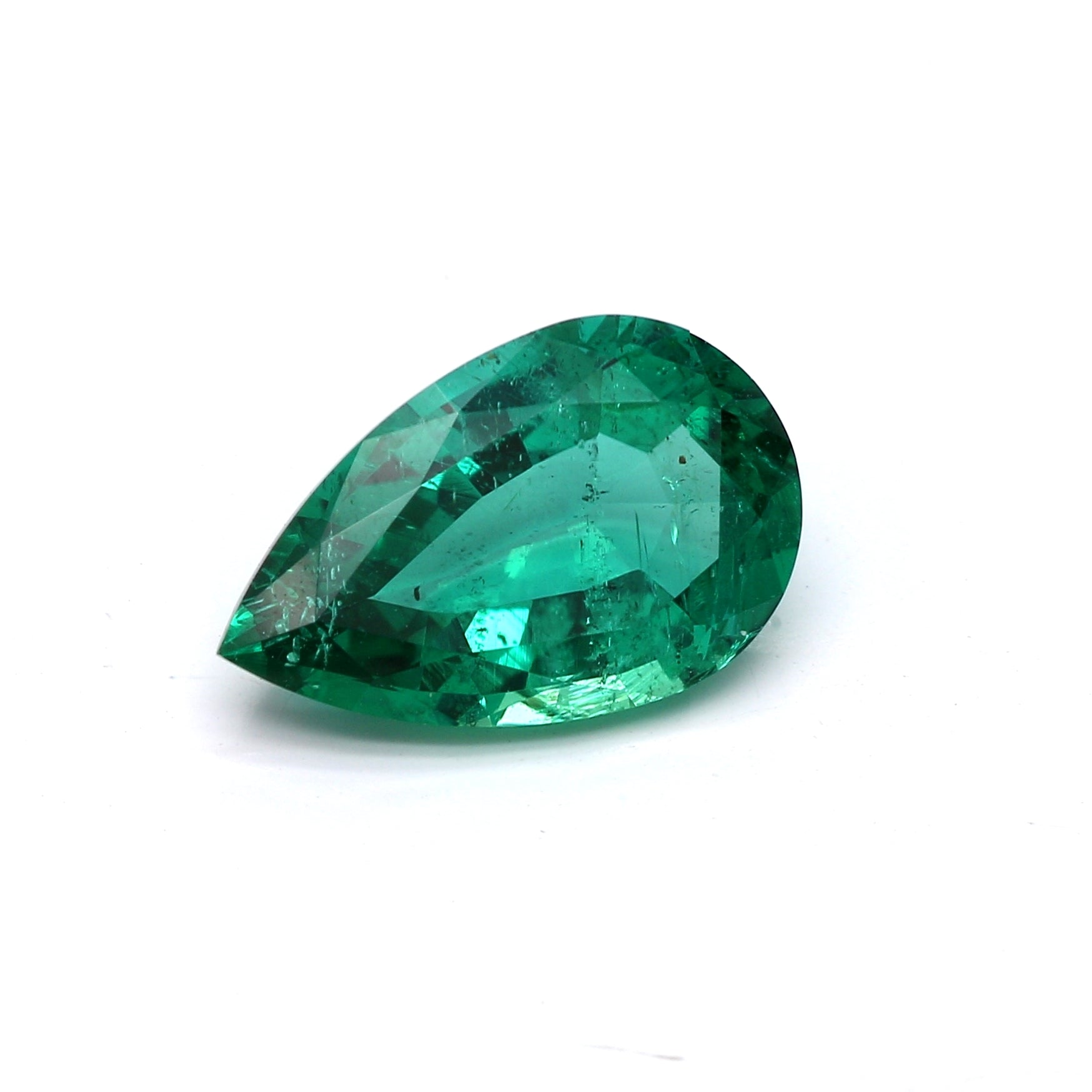 1.86 ct. Pear Shape Emerald ICA Minor