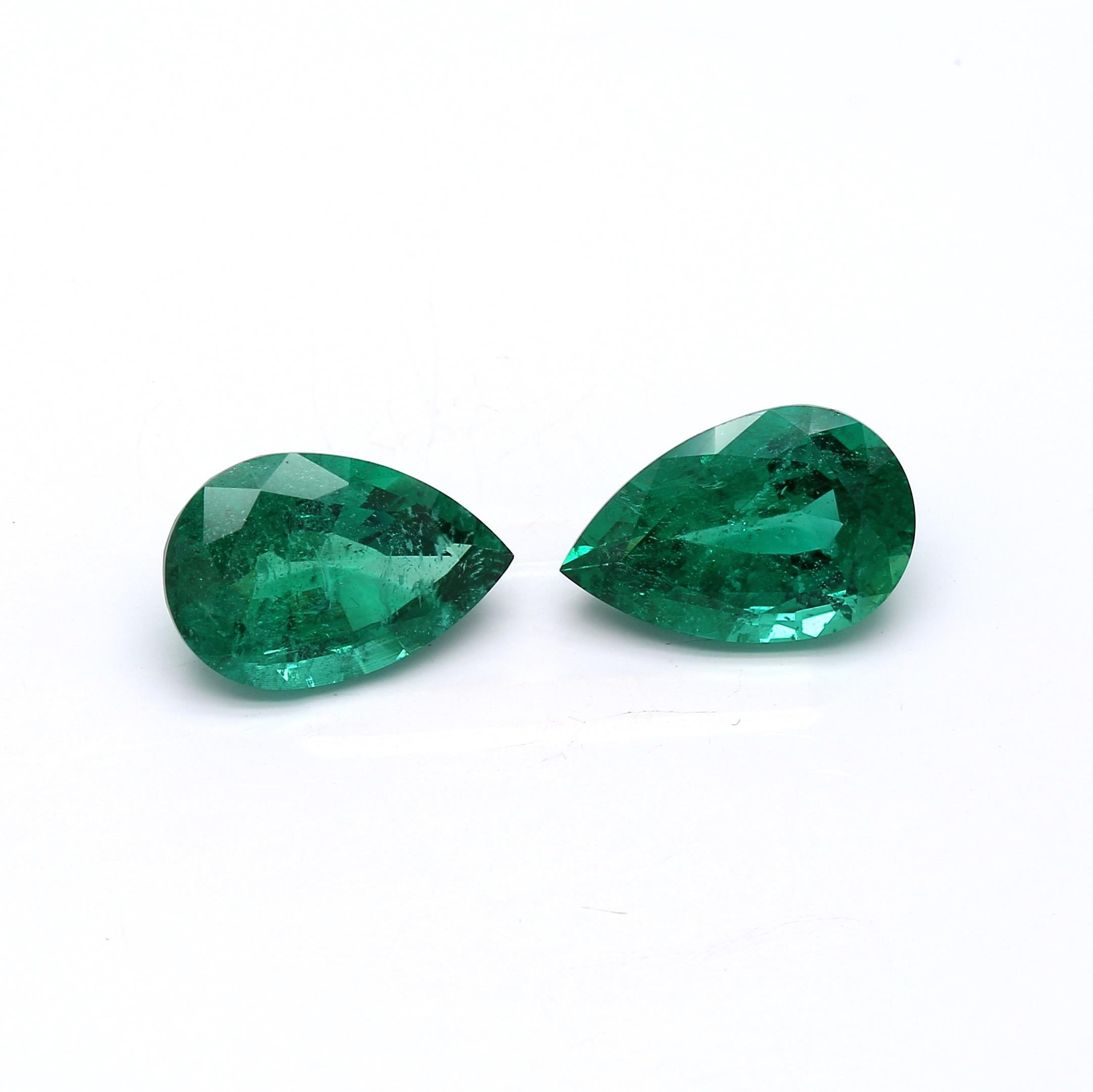 2.45 ct. Pear Shape Emerald GRS Minor