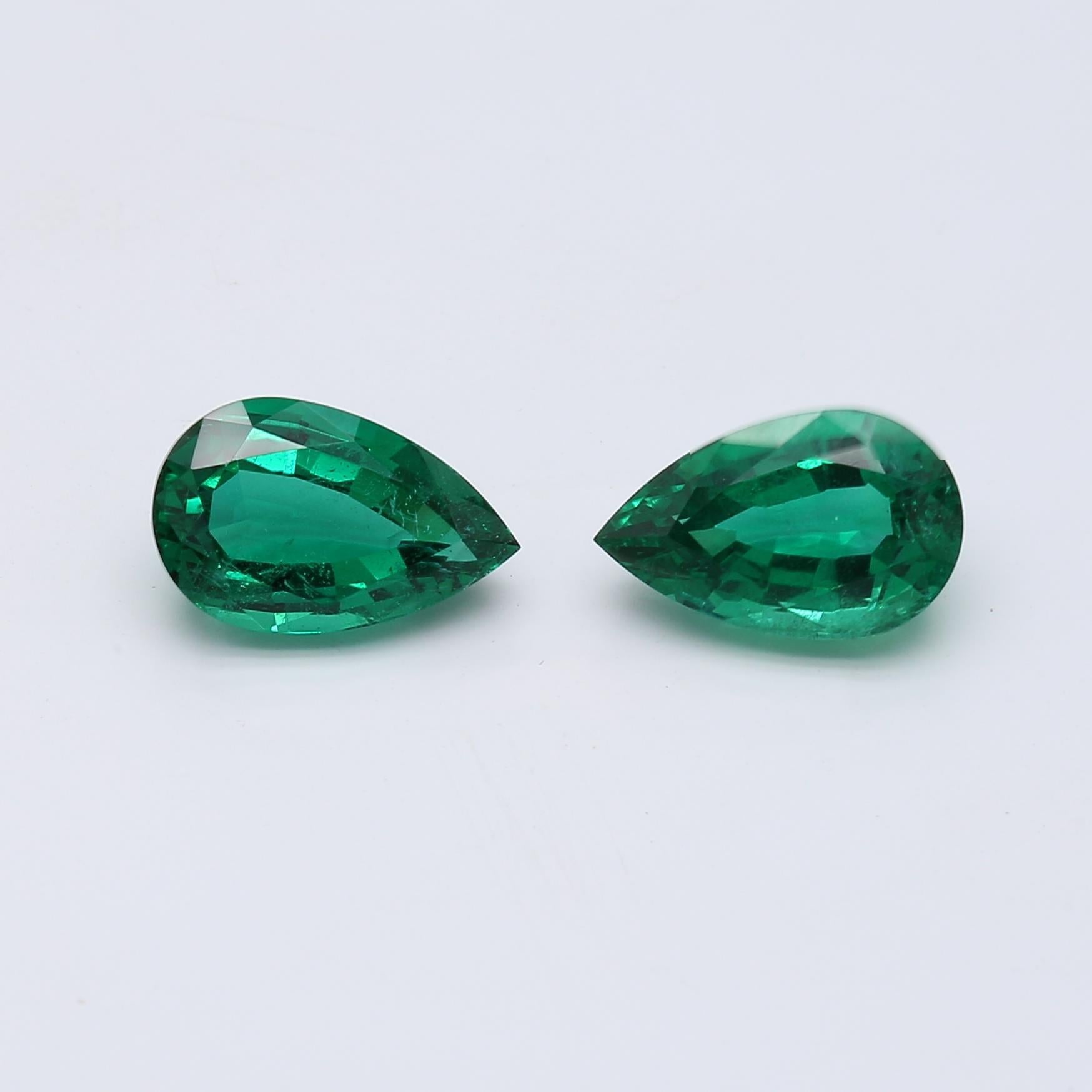 2.03 ct. Pear Shape Emerald GRS Minor
