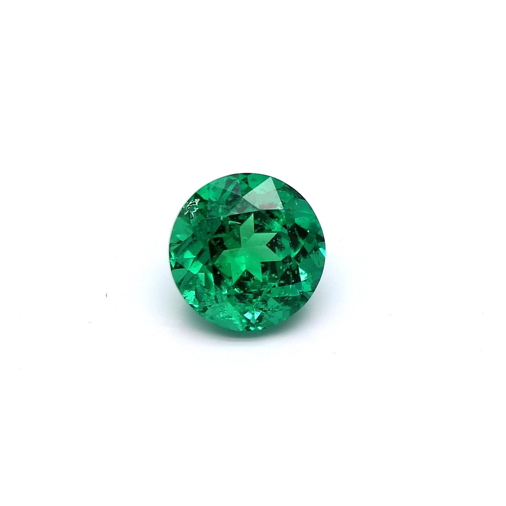 0.98 ct. Round Brilliant Emerald ICA Insignificant to Minor