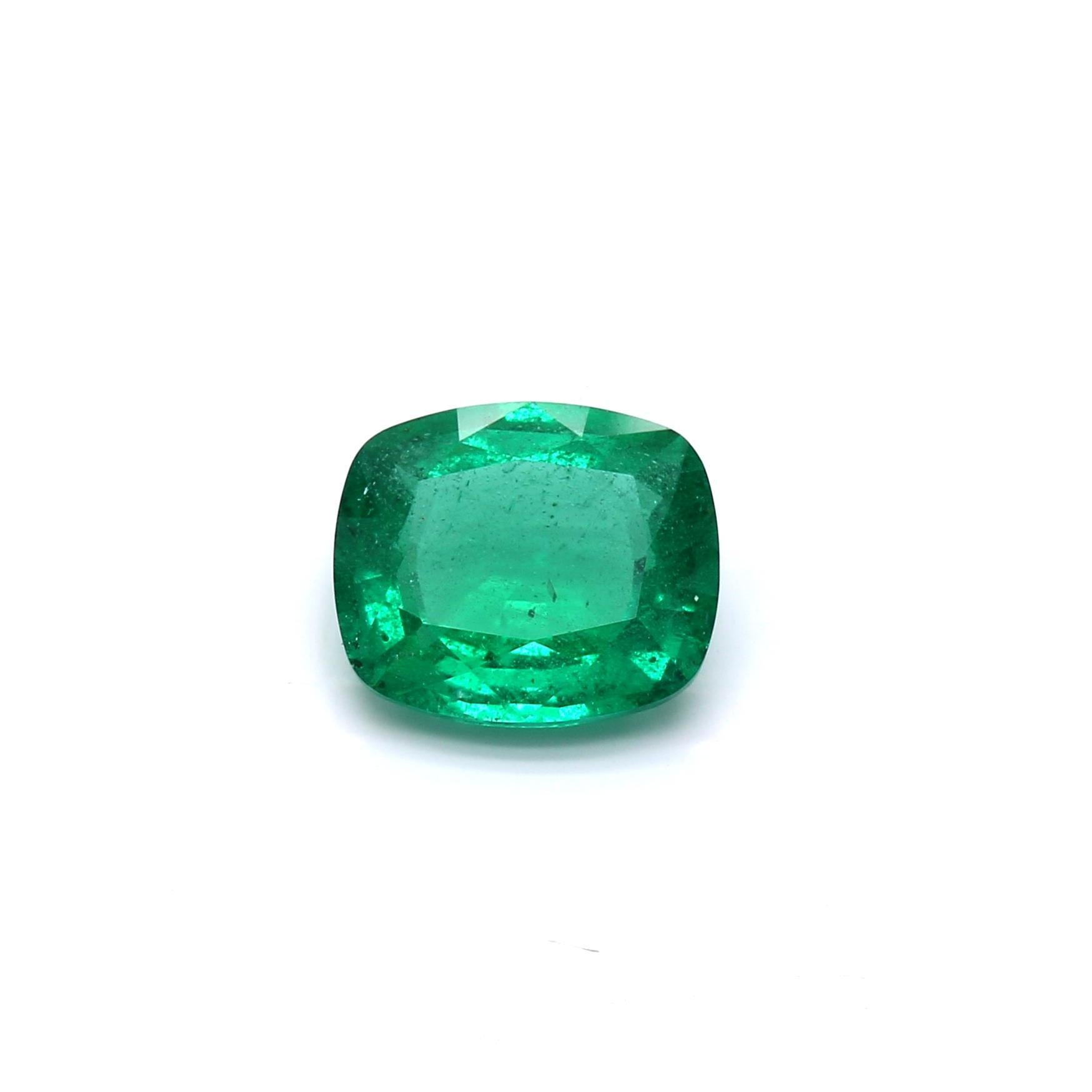 3.21 ct. Cushion Emerald GRS Insignificant