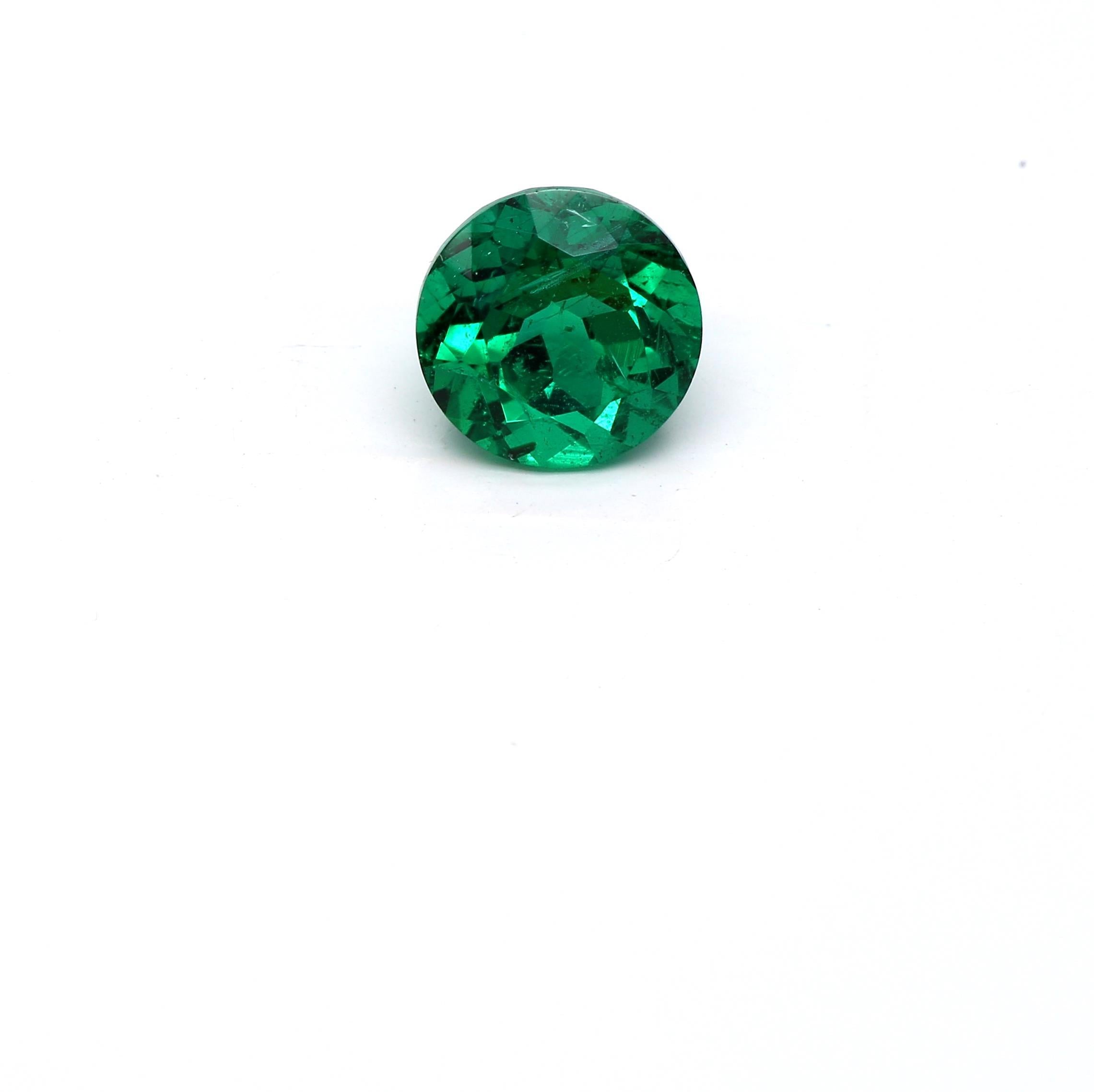1.25 ct. Round Brilliant Emerald AGL Minor