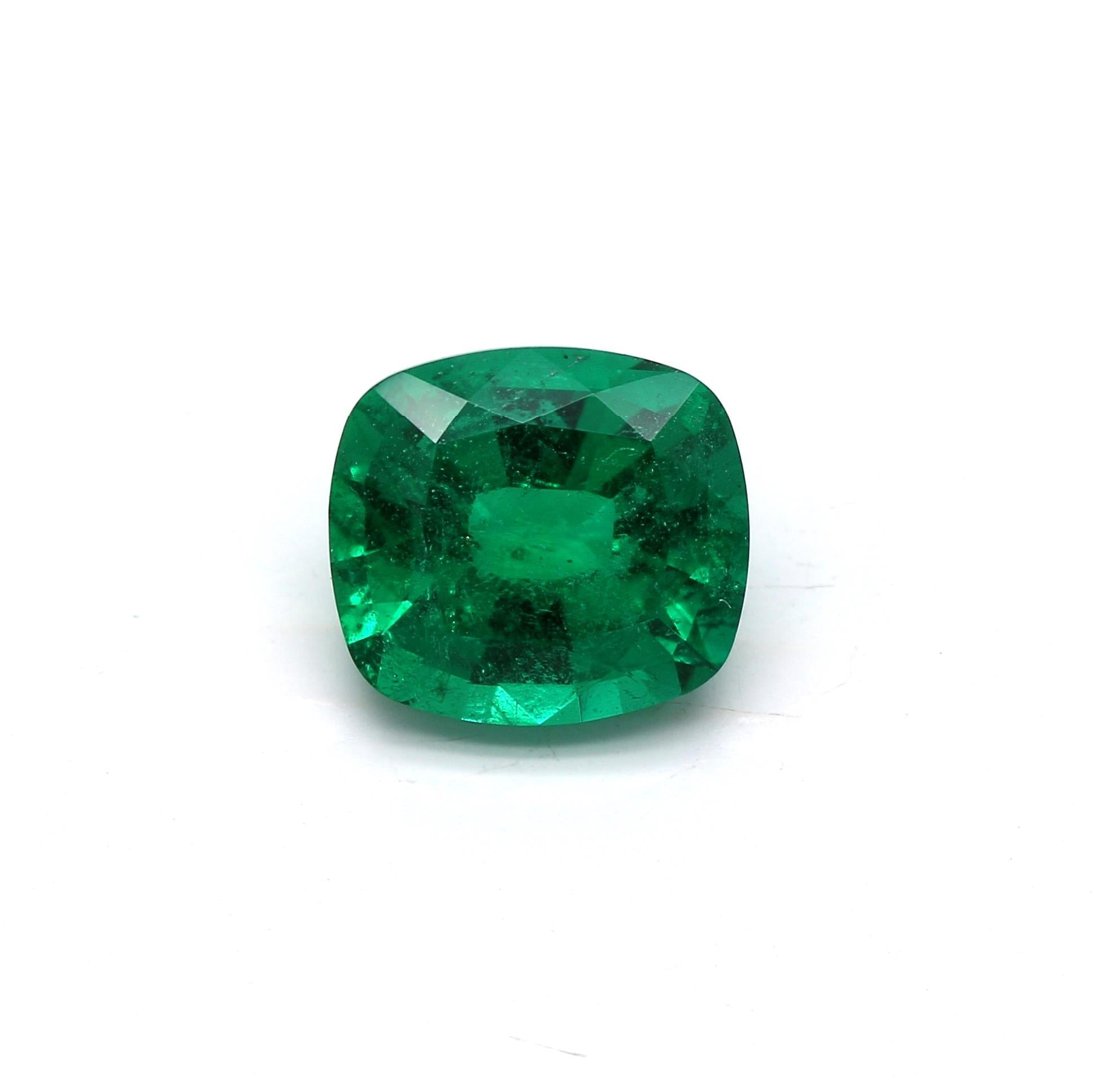 1.57 ct. Cushion Emerald GRS Minor