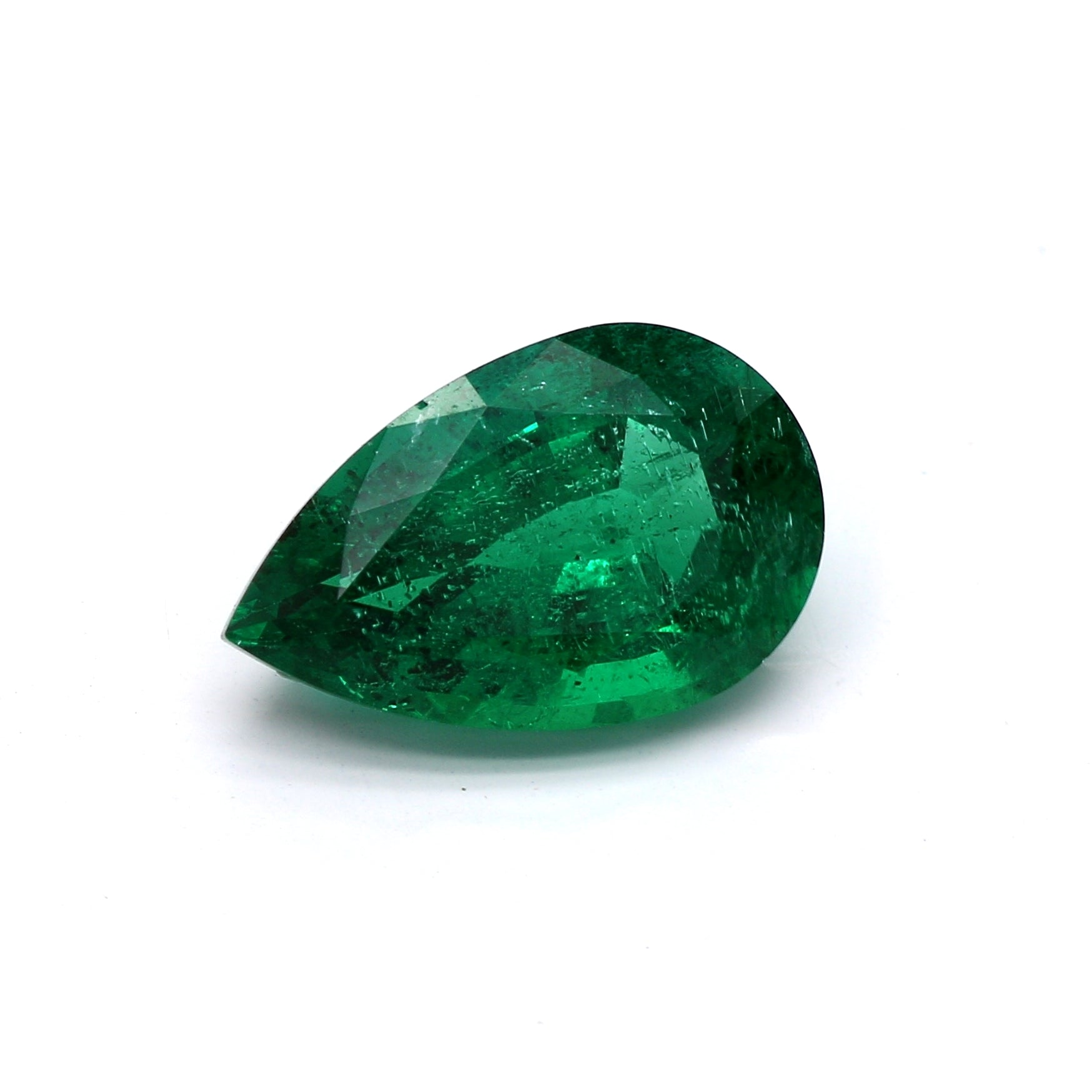 2.30 ct. Pear Shape Emerald ICA Minor