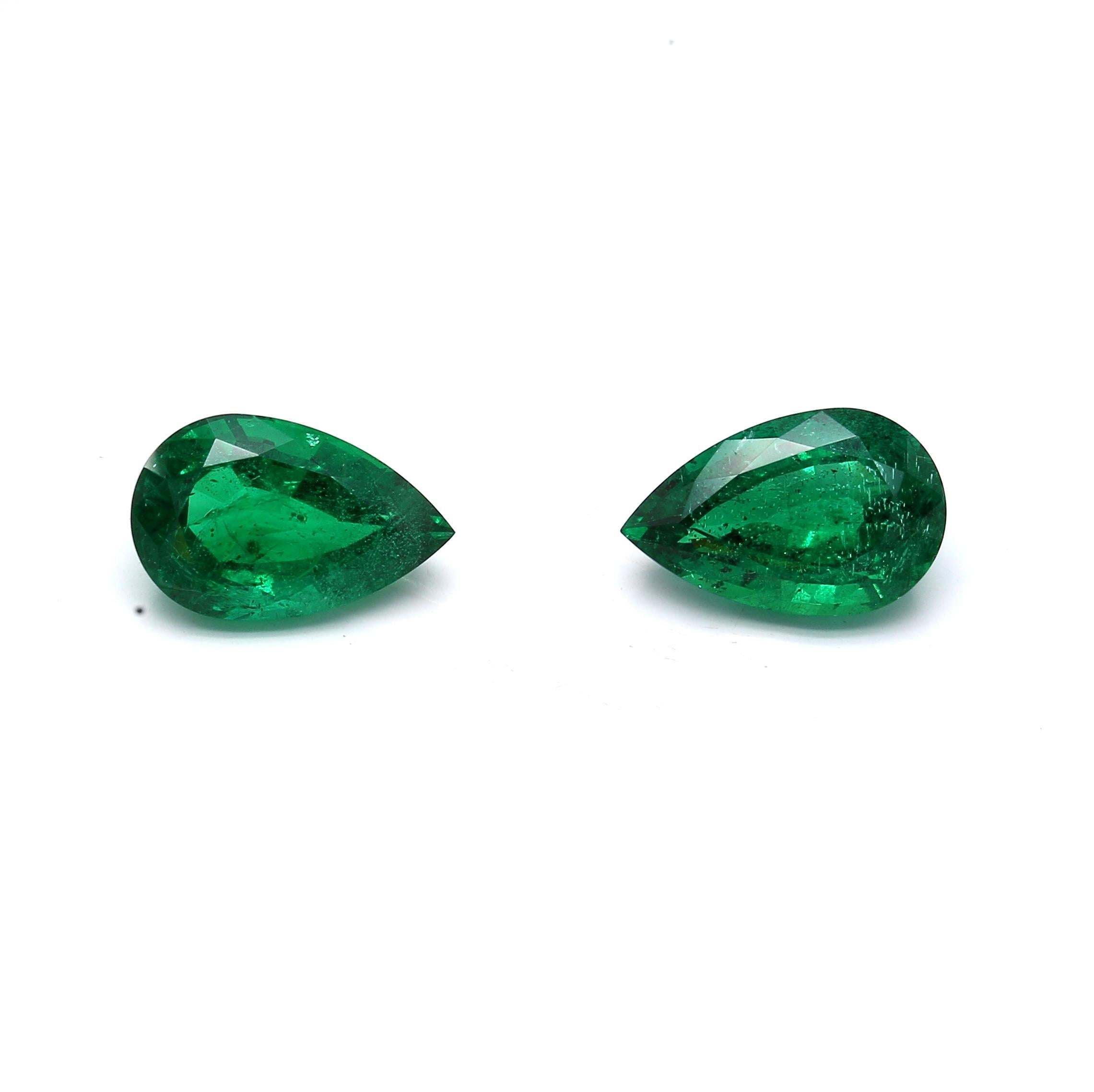 2.30 ct. Pear Shape Emerald ICA Minor