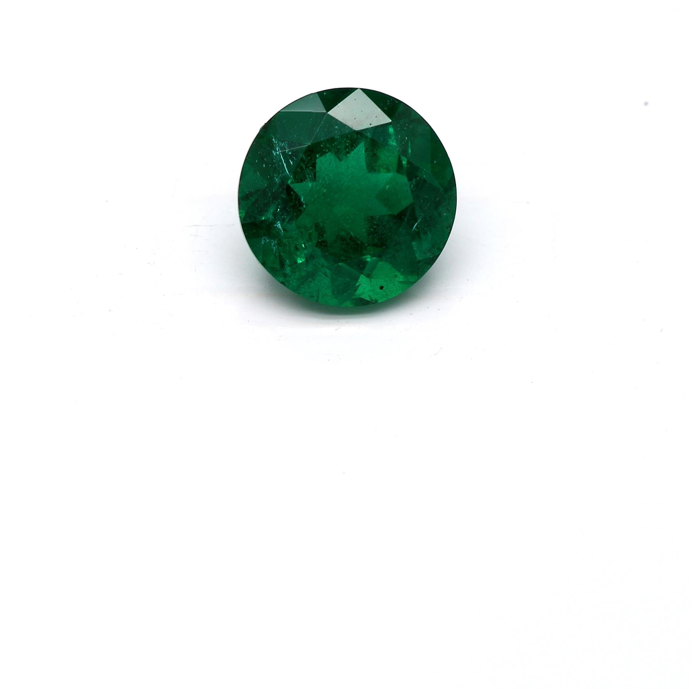 1.87 ct. Round Brilliant Emerald AGL Insignificant to Minor
