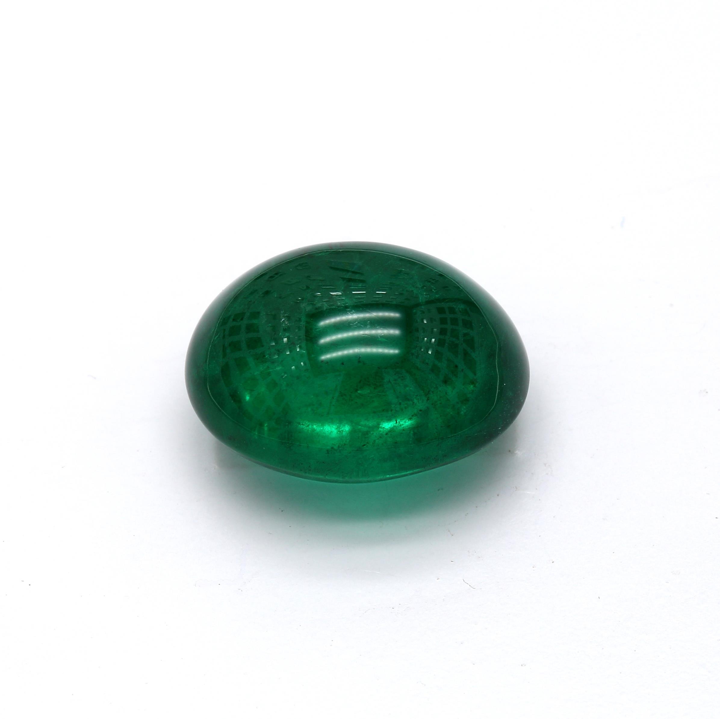 21.41 ct. Cabochon Emerald AGL Minor