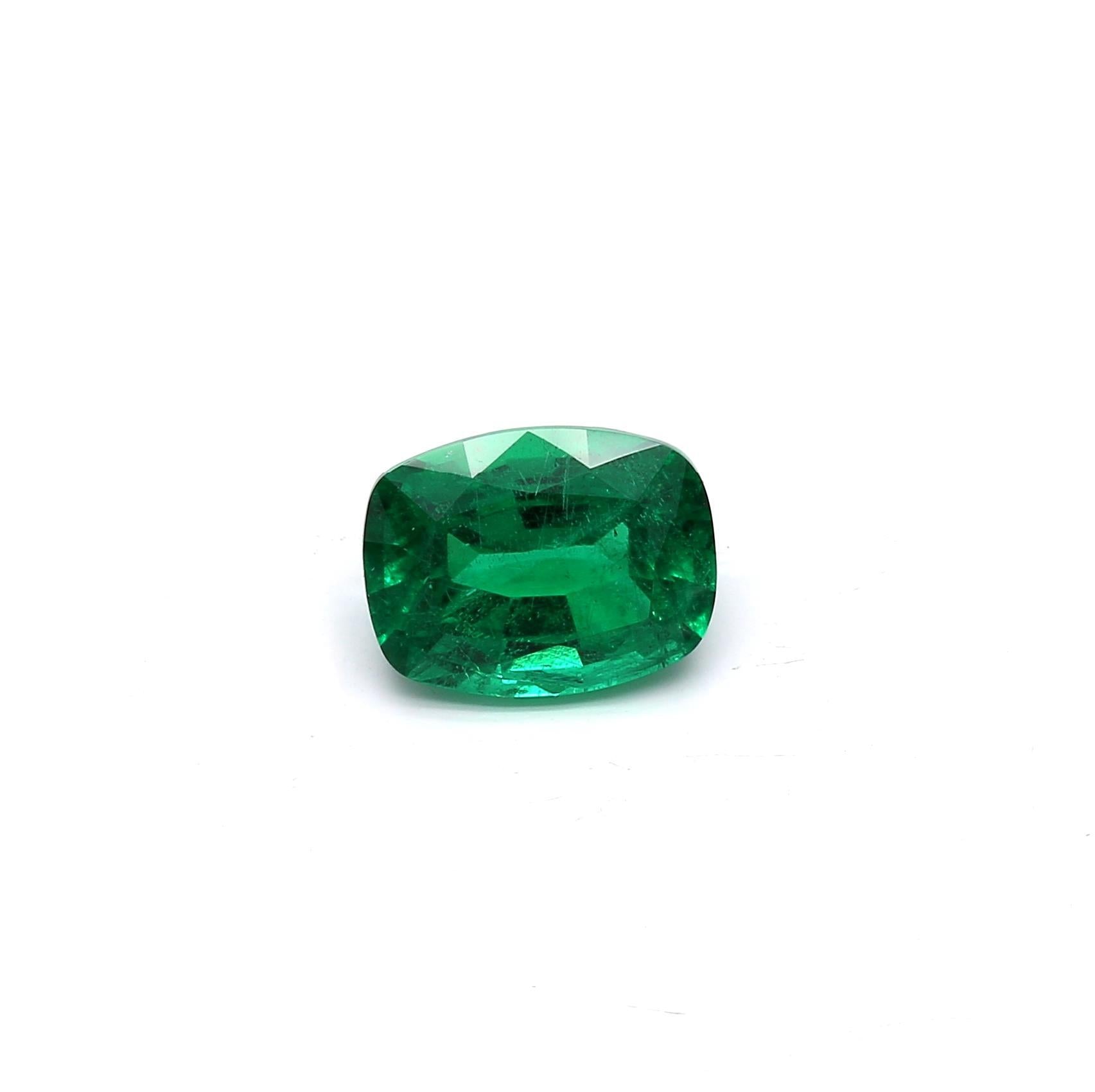 2.12 ct. Cushion Emerald GRS Insignificant