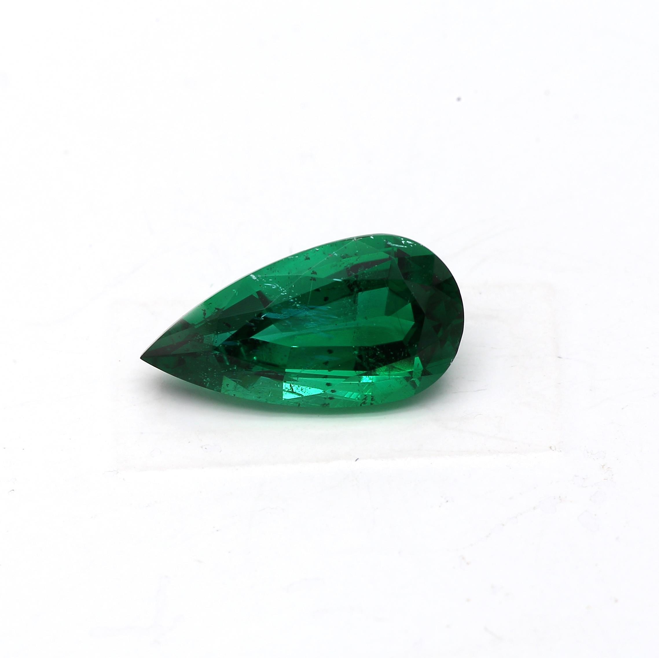 1.81 ct. Pear Shape Emerald GRS Minor