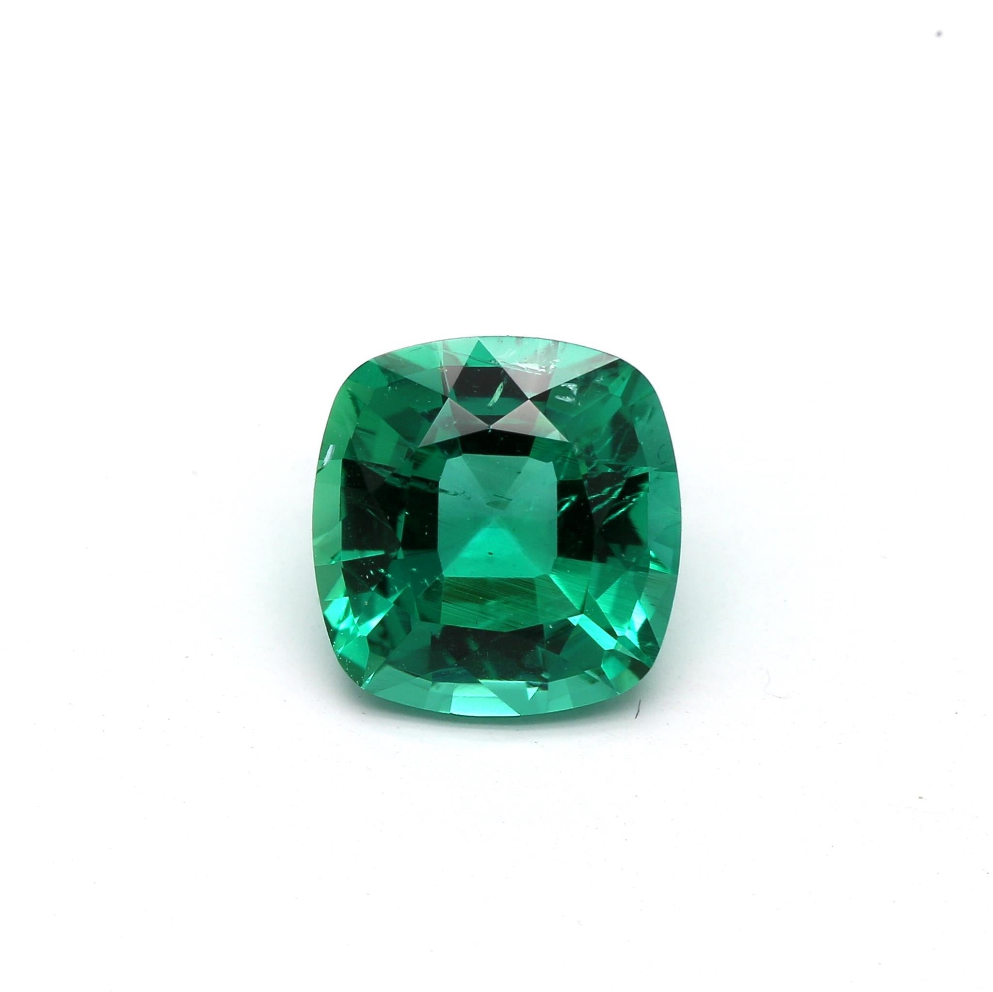 2.08 ct. Cushion Emerald GRS Insignificant