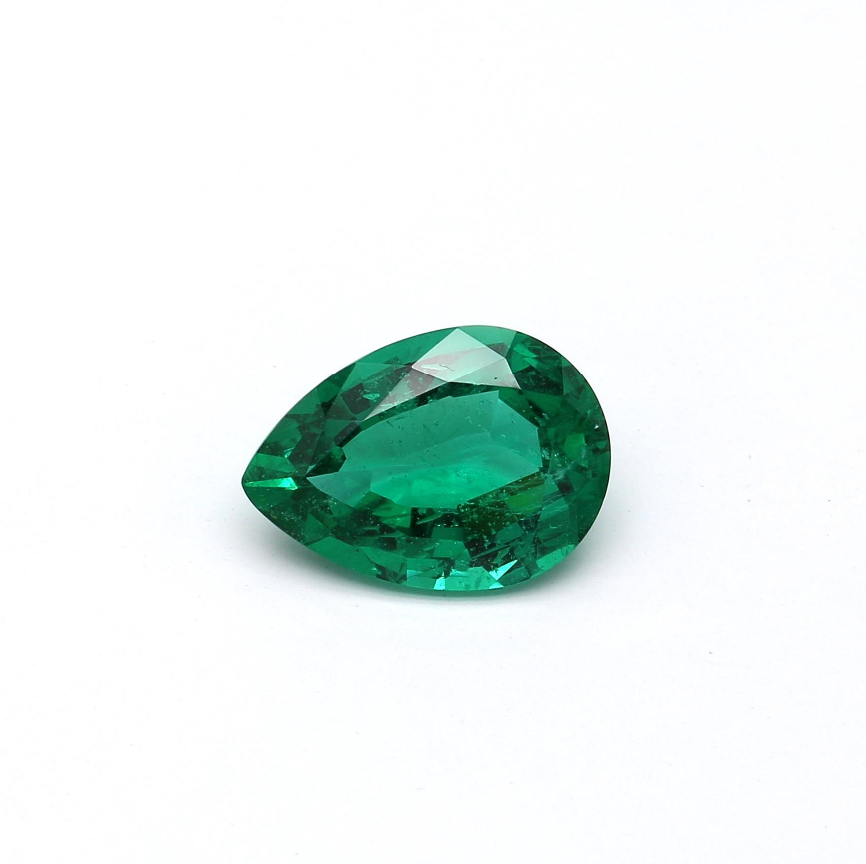 2.37 ct. Pear Shape Emerald GRS Minor