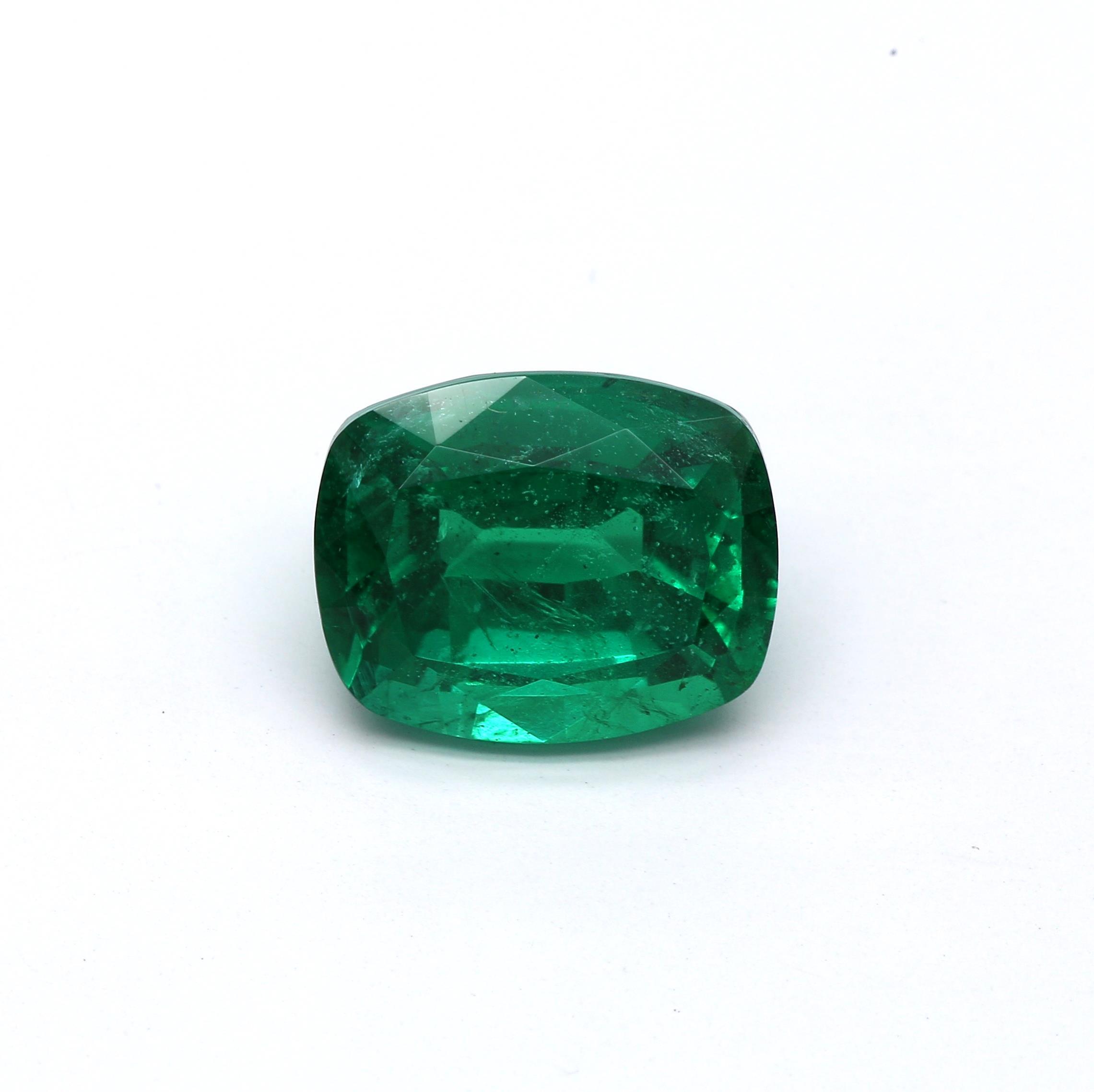 3.16 ct. Cushion Emerald GRS Minor