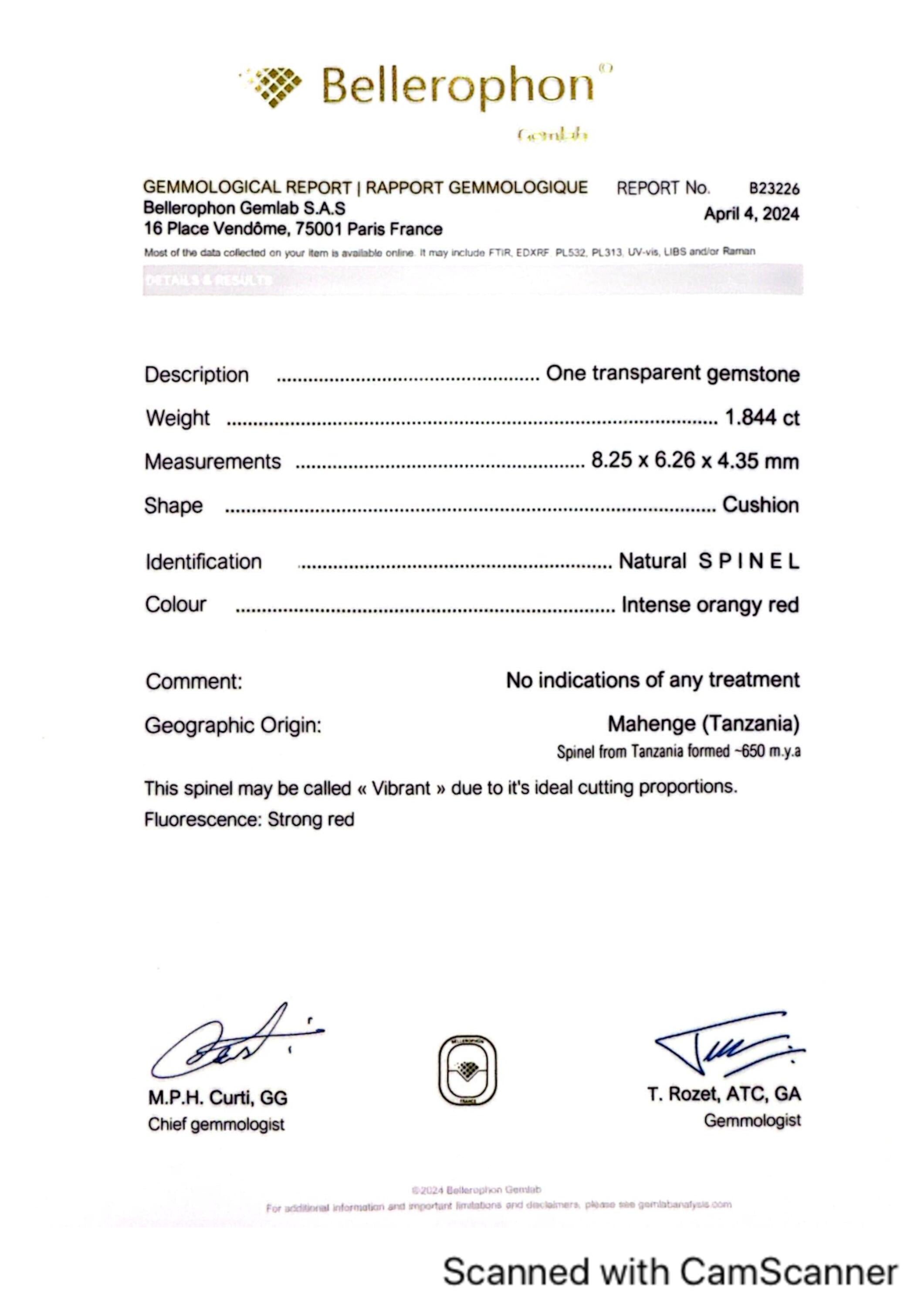 1.84 ct. Cushion Spinel Bellerophon