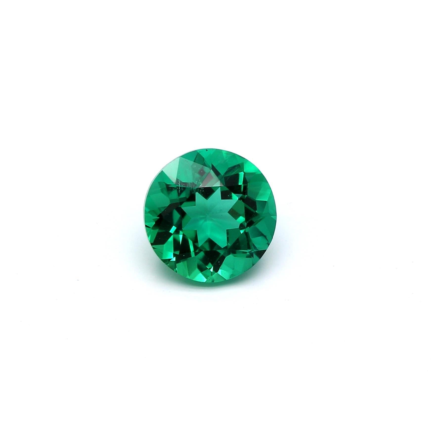0.84 ct. Round Brilliant Emerald ICA Minor