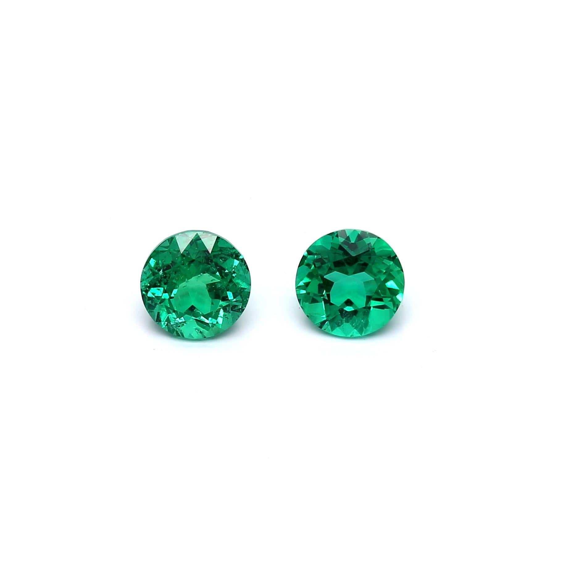 0.84 ct. Round Brilliant Emerald ICA Minor