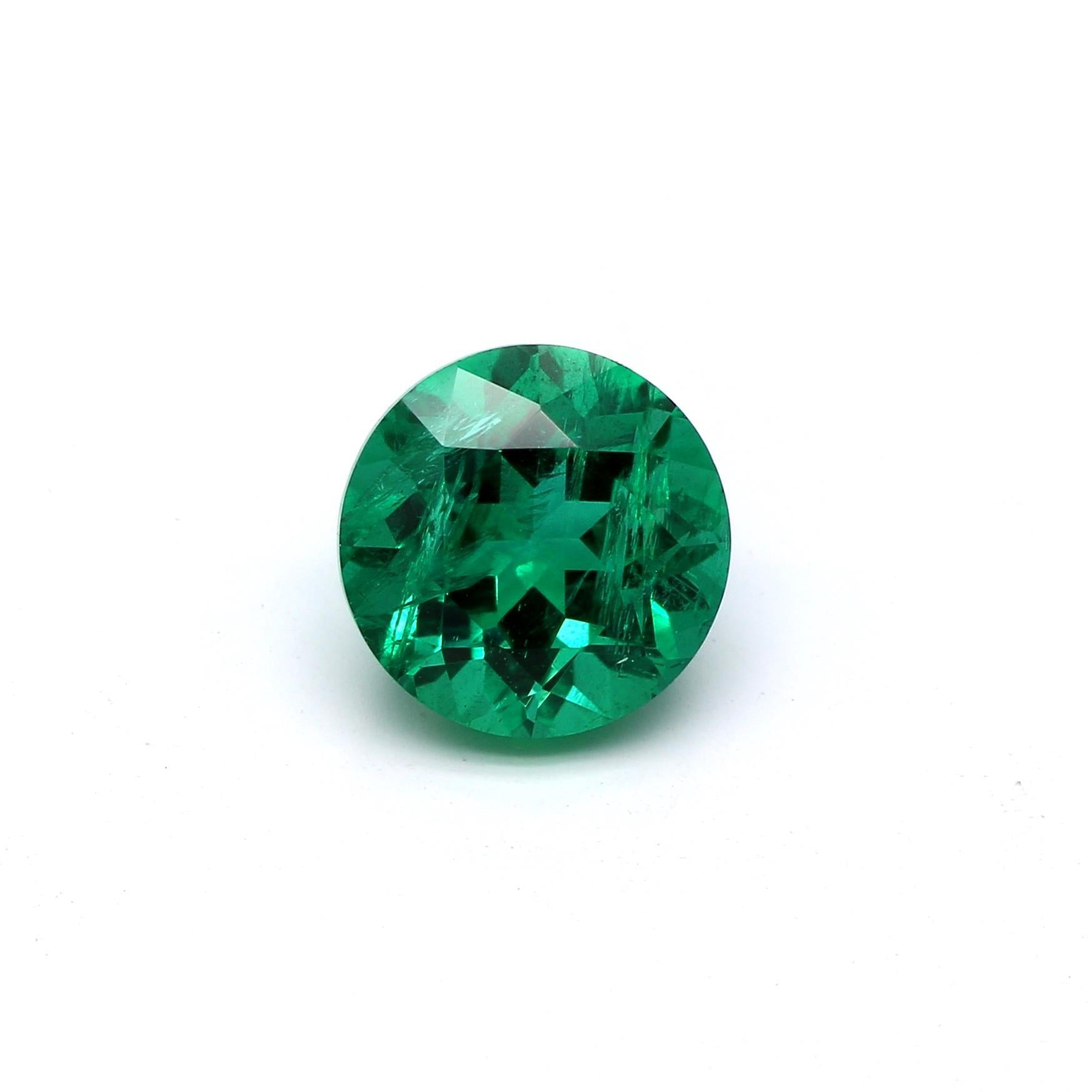 1.48 ct. Round Brilliant Emerald AGL Minor