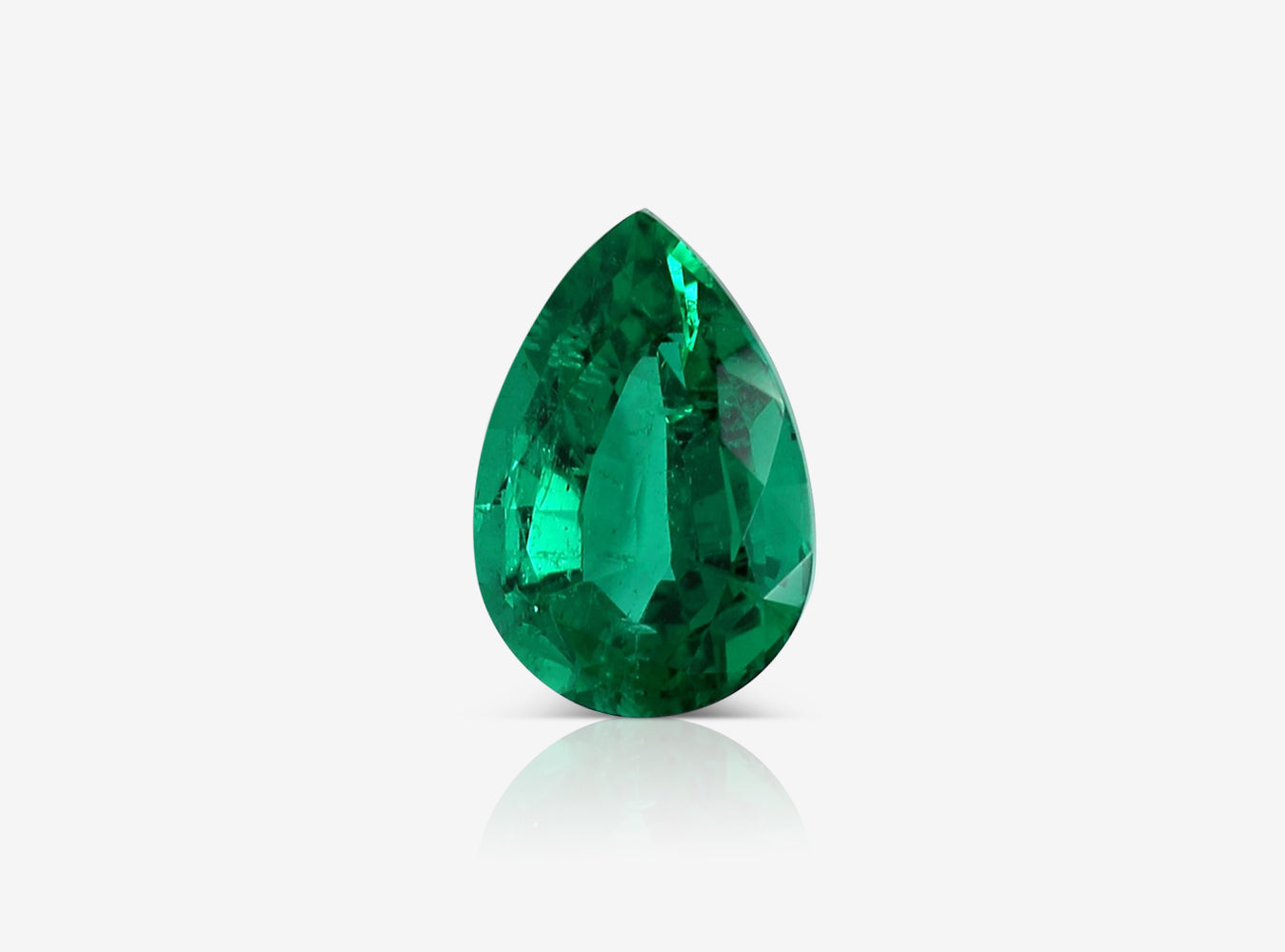 1.35 ct. Pear Shape Emerald ICA Minor