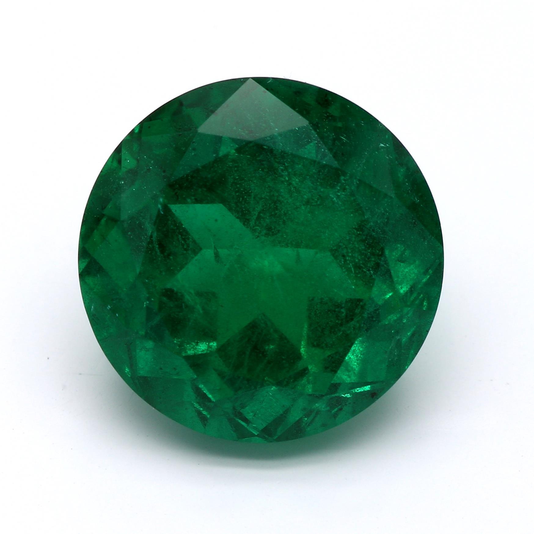 9.61 ct. Round Brilliant Emerald AGL Insignificant