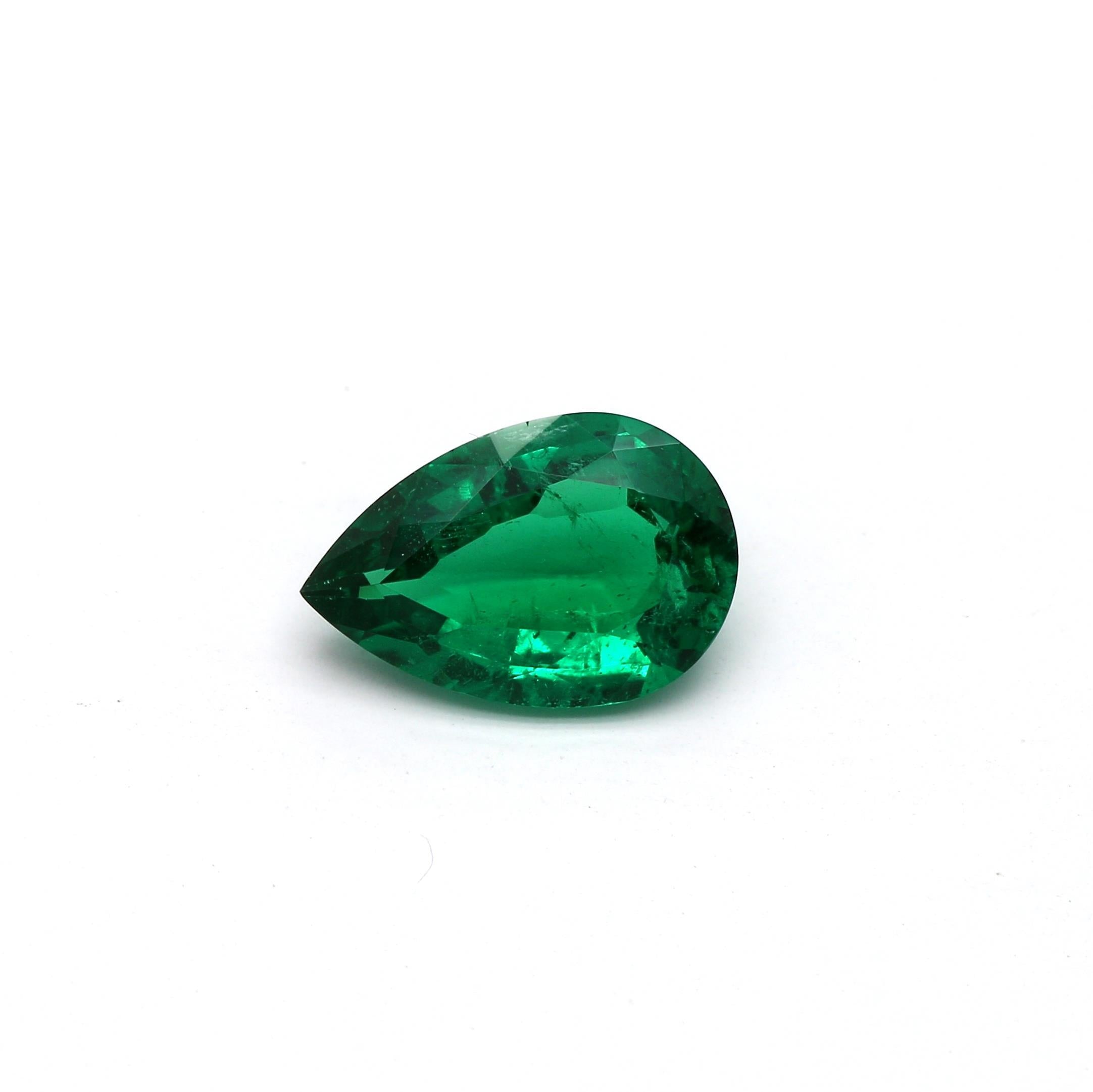 0.99 ct. Pear Shape Emerald GRS Insignificant