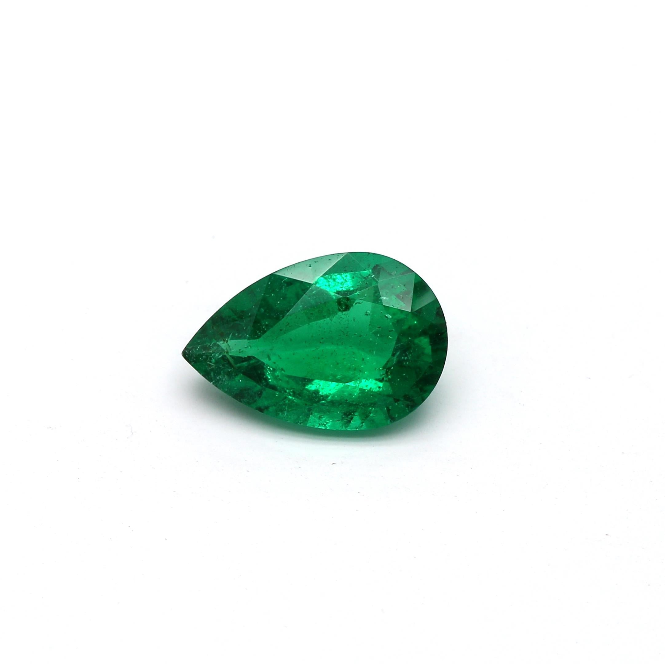 1.04 ct. Pear Shape Emerald GRS Insignificant