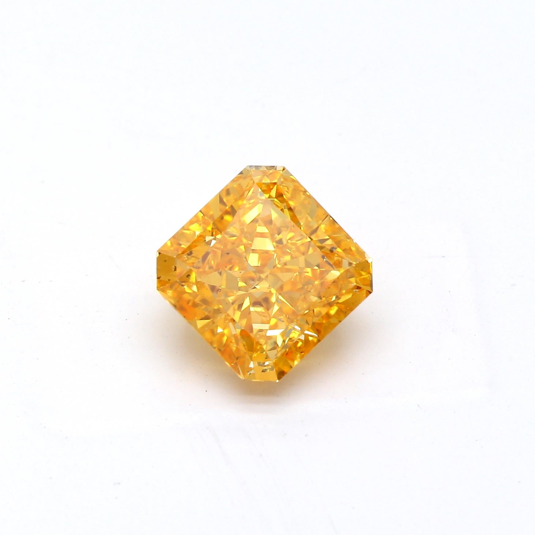 2.02ct RAD Vivid Orange SI2 GIA